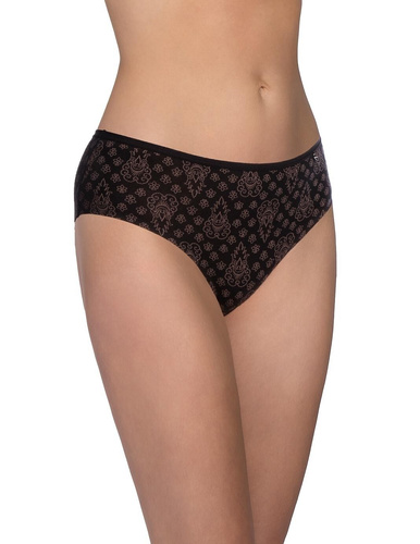 Slip da donna Lama L-MOD1601 BI-06 in modal con pizzo, confezione da 2 pezzi con fiocco