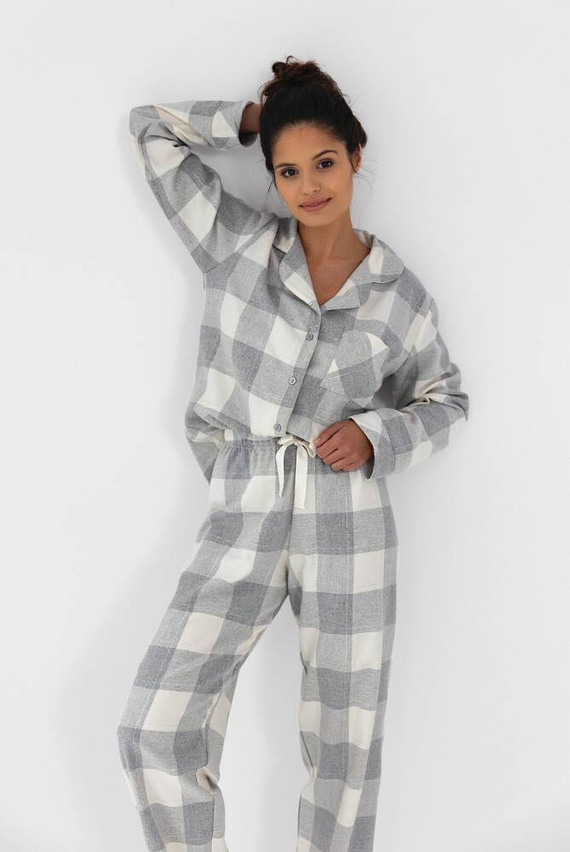 Sensis Evie Pigiama donna - grigio-crema