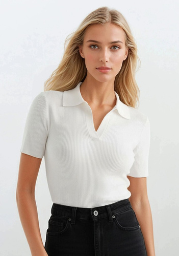 Blusa donna Eldar Active Gessa – blusa aderente in viscosa con scollo a V