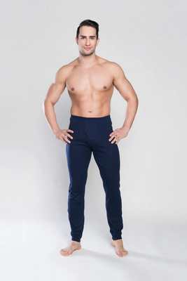 Jan Pantaloni uomo moda italiana blu navy