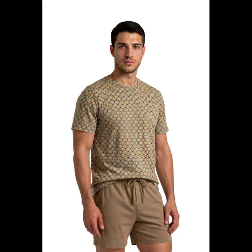 Sesto Senso 2723/02 Latte Pigiama Uomo Corto in Cotone 100% Cotone
