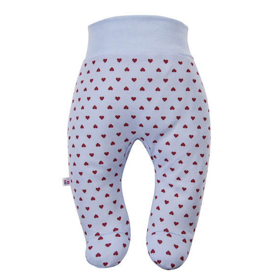 Mezza tutina neonato Love Eevi azzurra con cuoricini 100% cotone