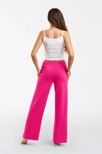 Pantaloni Alta Donna Moda Italiana - fucsia