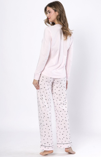 Pigiama donna Laveza Afra 1617 - cotone, rosa chiaro, manica lunga