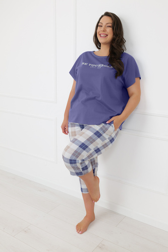 Pigiama donna Rima Italian Fashion 100% cotone manica corta 3/4