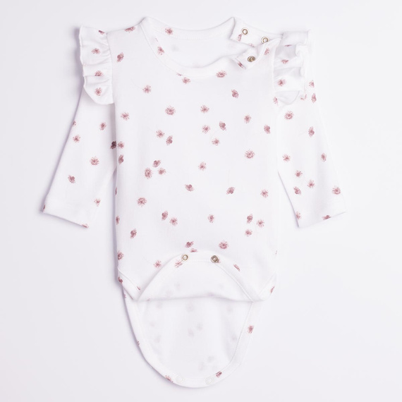 Nicol Hania 226095 Body 100% Cotone Manica Lunga Fiori Balze