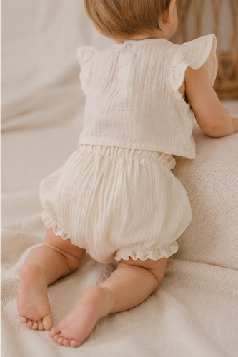 Mamatti BY50003 bloomers in mussola per neonato leggeri estivi cotone