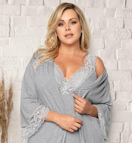 Samaria Robe Moda Italiana manica 3/4 - grigio