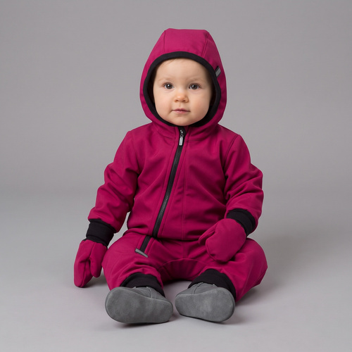229071 Guanti bambini Nicol Softshell impermeabili con pile - bordeaux