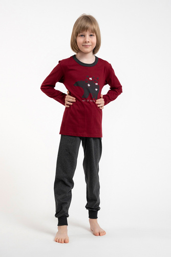 Morten Pigiama bambino Moda italiana bordeaux/c.melange