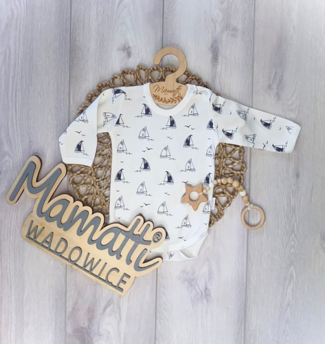 Mamatti BD16026 body neonato 86 barche – body in cotone manica lunga