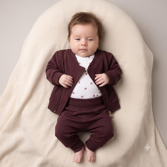 226273 Nicol HANIA Felpa ramoneska bambini marrone scuro cotone