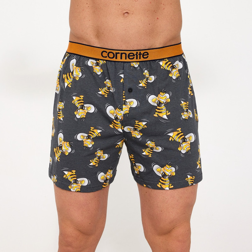 Cornette 881/04 Classic Boxer Uomo 100% Cotone Grafite con Stampa Osy