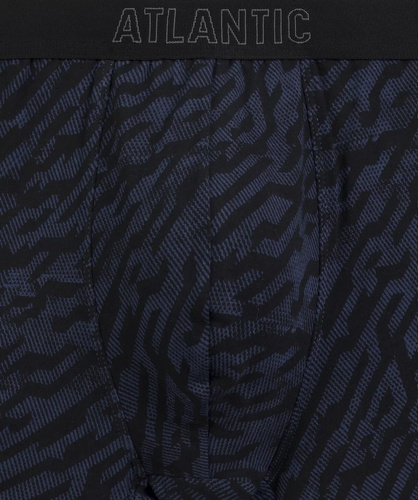 Boxer da uomo Atlantic 3MH-0177 A3 3 pezzi nero-denim – cotone, gamba lunga
