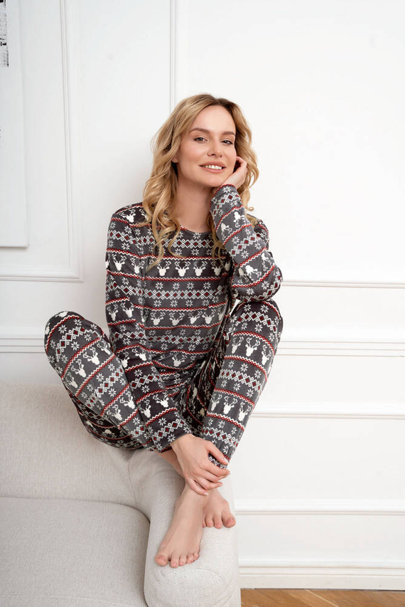 Iceland Fleece Set da donna Italian Fashion - stampa grafite