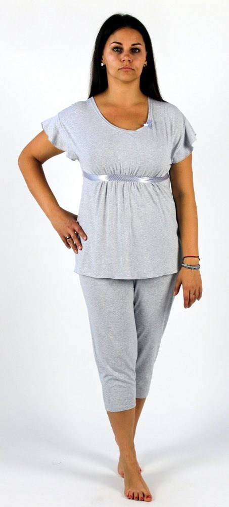 448 Julie Pigiama 3/4 donna - melange chiaro