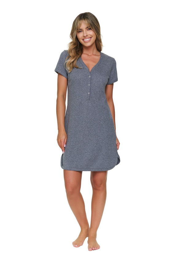 Camicia da notte Doctor Nap 7570 Dark Grey 100% cotone per allattamento