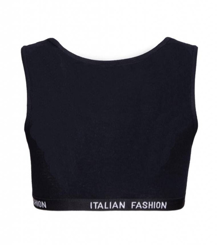 Nikola Reggiseno per bambine, spalline larghe Moda italiana - nero