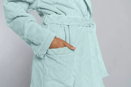 Morena Vestaglia da donna in pile Moda italiana - menta