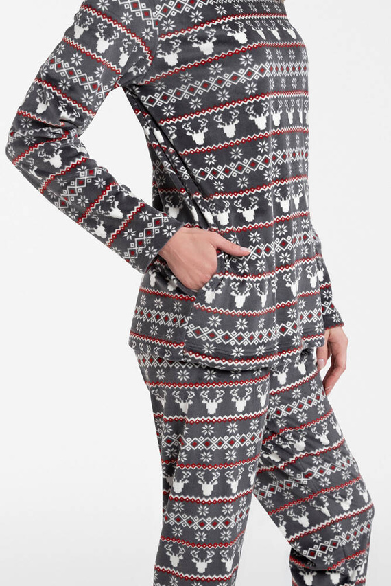 Iceland Fleece Set da donna Italian Fashion - stampa grafite