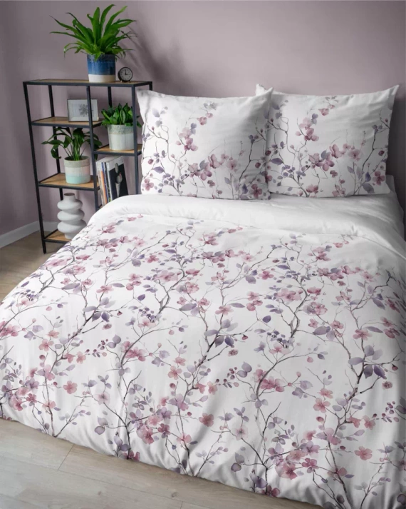 5490 B Detexpol Satin Stories bianco | 100% cotone, trama di raso, cerniera, confezione regalo