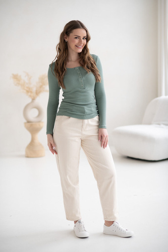 Tummy Milk&Love maglia premaman e allattamento in viscosa sage