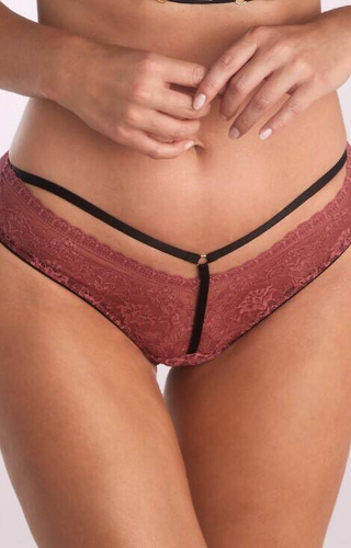 B-1108/3 Eva Slip bikini da donna Kinga - nero-rosa