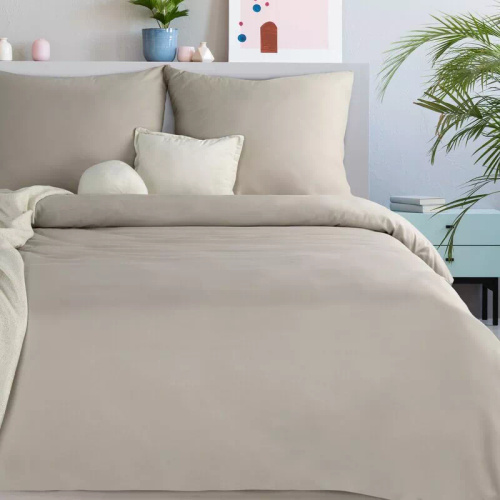 Biancheria da letto MI in microfibra Eurofirany morbida con cerniera 100% poliestere beige