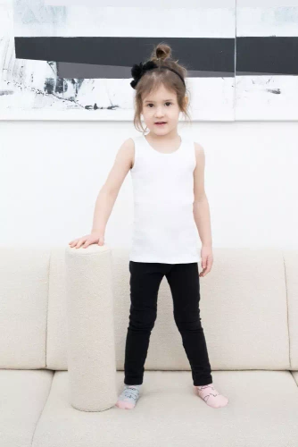 Tosia T-shirt per ragazze, spalla larga - Moda italiana - bianco