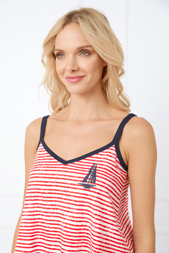 Flota Pigiama donna slim-fit, pantaloncini Moda italiana - stampa rosso/blu