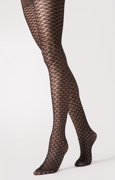 G 6126 Darla Collant Fiore 20 den nero - motivo geometrico, elegante