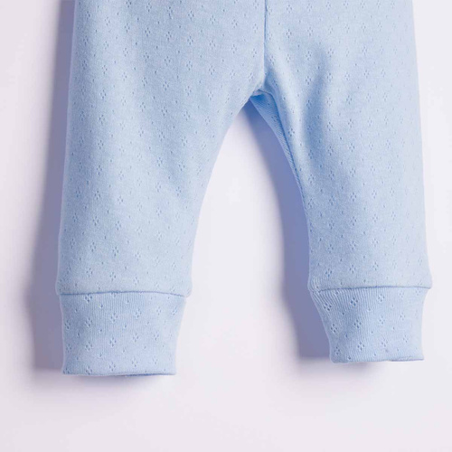 224050 Nicol Pantaloni Neonato Azzurri 100% Cotone Ajour