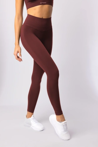 Leggings donna SPAIO Flex Innergy 2.0 bordeaux - senza cuciture, supporto al recupero