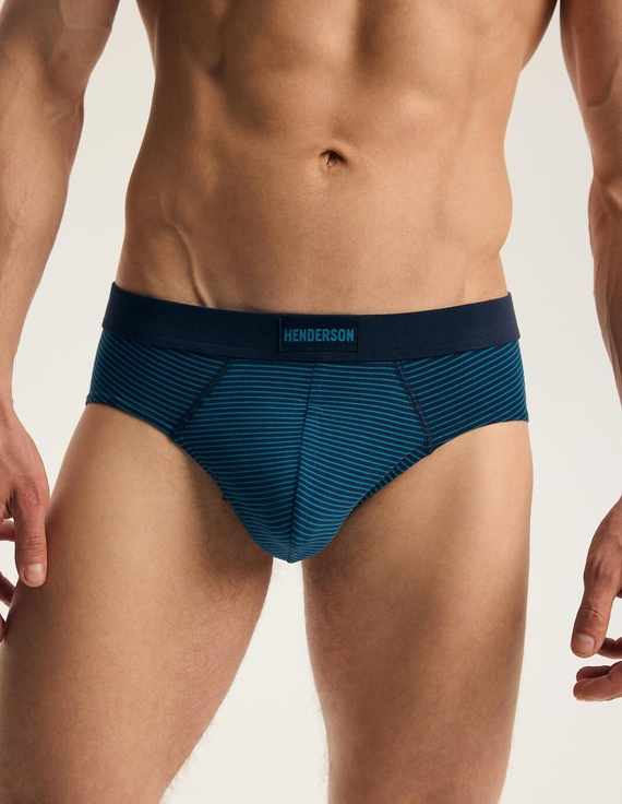 Slip da uomo Henderson Brex 45297 2 pezzi blu navy 93% cotone