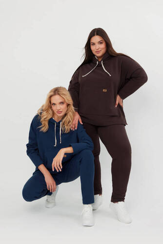 Lagos Felpa con cappuccio da donna Italian Fashion - marrone