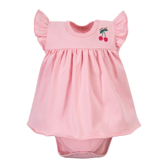 Body tunica bambina Eevi Cherry rosa ciliegie cotone