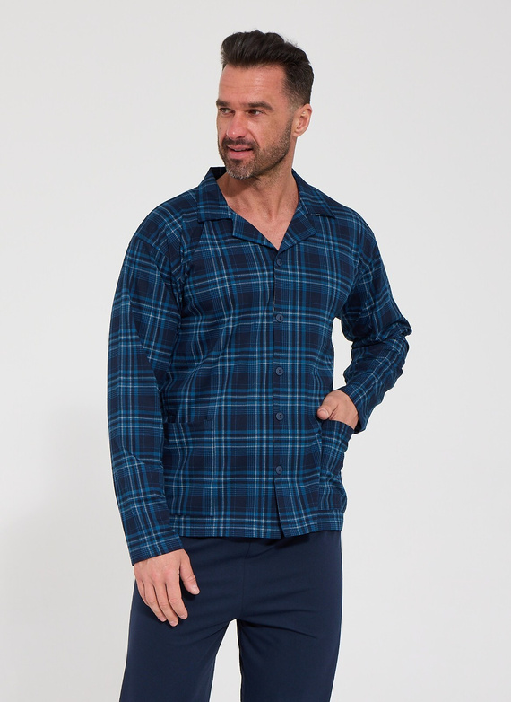 Pigiama Uomo Cornette 114/88 Aperta 100% Cotone Manica Lunga