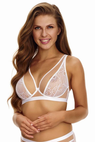 2455 Lupoline reggiseno bralette morbido - bianco beige