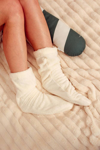 553/554 Calze da sonno Wellsoft Smooth De Lafense - ecrù