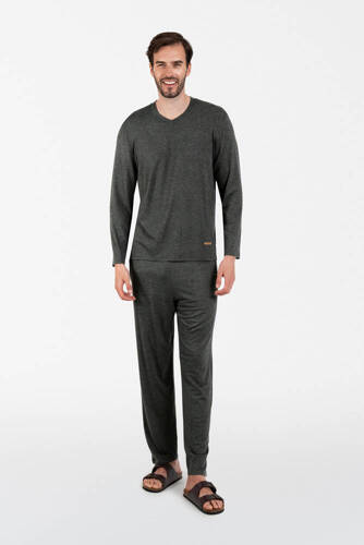 Akord Pigiama uomo maniche lunghe, pantaloni lunghi Moda italiana - c.melange