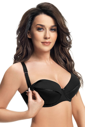 Gorsenia MK01 Ana K Reggiseno per l'allattamento - nero