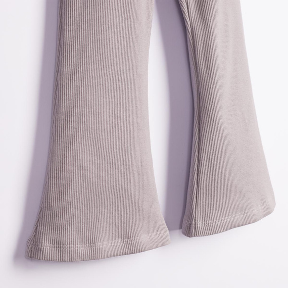 Nicol Tosia 225210 Pantaloni a zampa per bambina a coste grigi in cotone