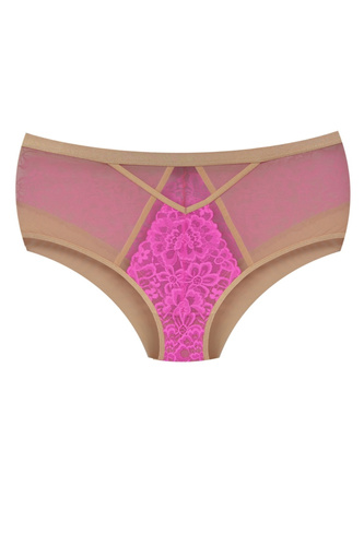 Mediolano Crazy Pink 19249 Slip pieni in pizzo beige-rosa