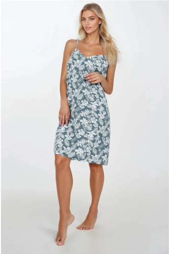 Elegante camicia da notte Momenti Per Me- Elegante, leggera, verde da donna