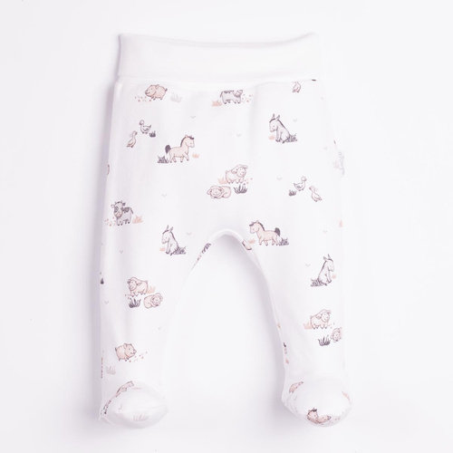 228009 Nicol FARMA Pantaloni corti per neonati in cotone animali crema
