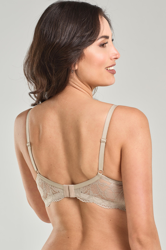 GUENDA Tortora Reggiseno Imbottito con Pizzo e Ferretto