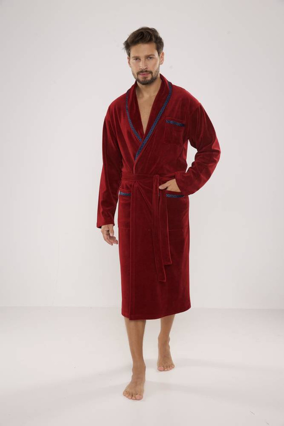 666 Ronaldo vestaglia da uomo De Lafense - marrone