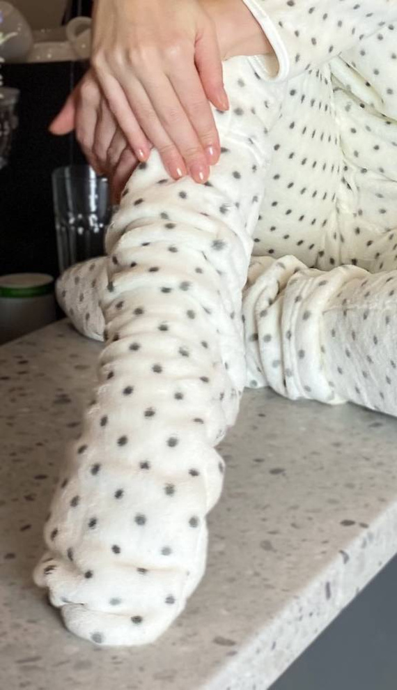 553/554 Calzini Wellsoft Smooth De Lafense - ecrù a piccoli punti