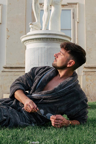 716 Vestaglia da uomo Rafael De lafense - grafite