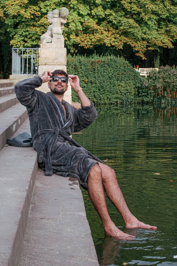 716 Vestaglia da uomo Rafael De lafense - grafite